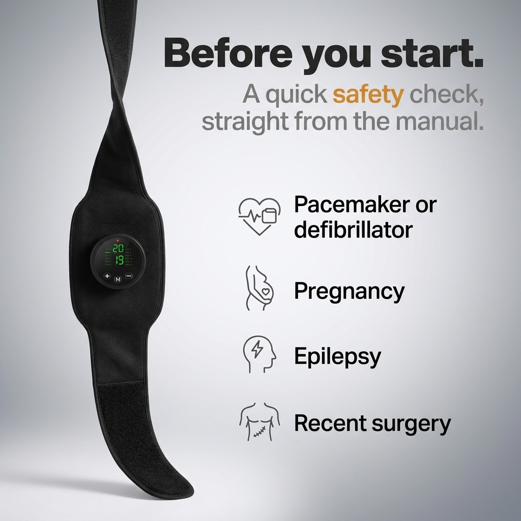 Before you start - a quick safety check, straight from the manual
